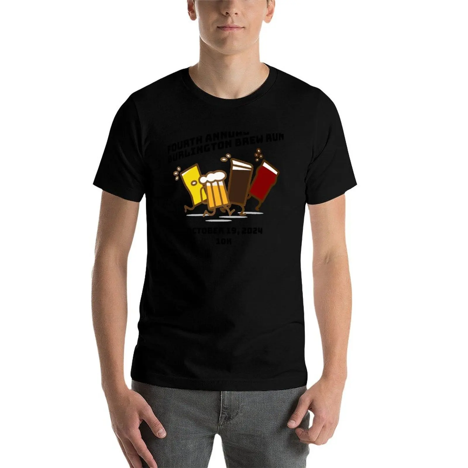 

Forth Annual Burlington Brew Run T-Shirt mens graphic t shirts t shirt custom print T-Shirt