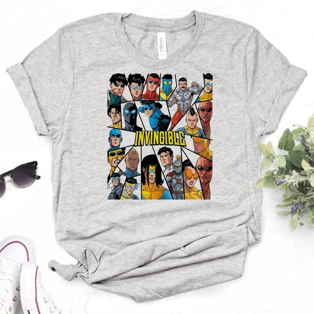 Invincible shirt female y2k japan streetwear meme aesthetic t-shirt gyaru meme jojifuku cheap