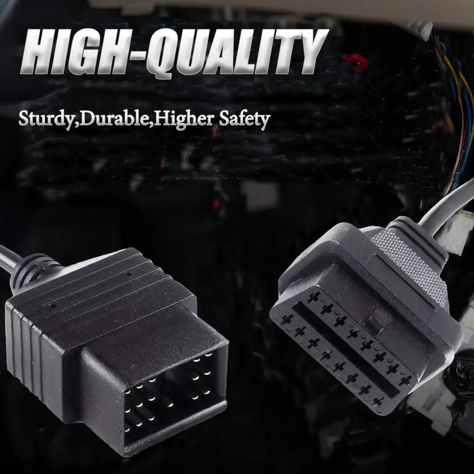 Suitable for Toyota 17 Pin to 16 Pin OBD2 Adapter Cable 20CM Connection Converter