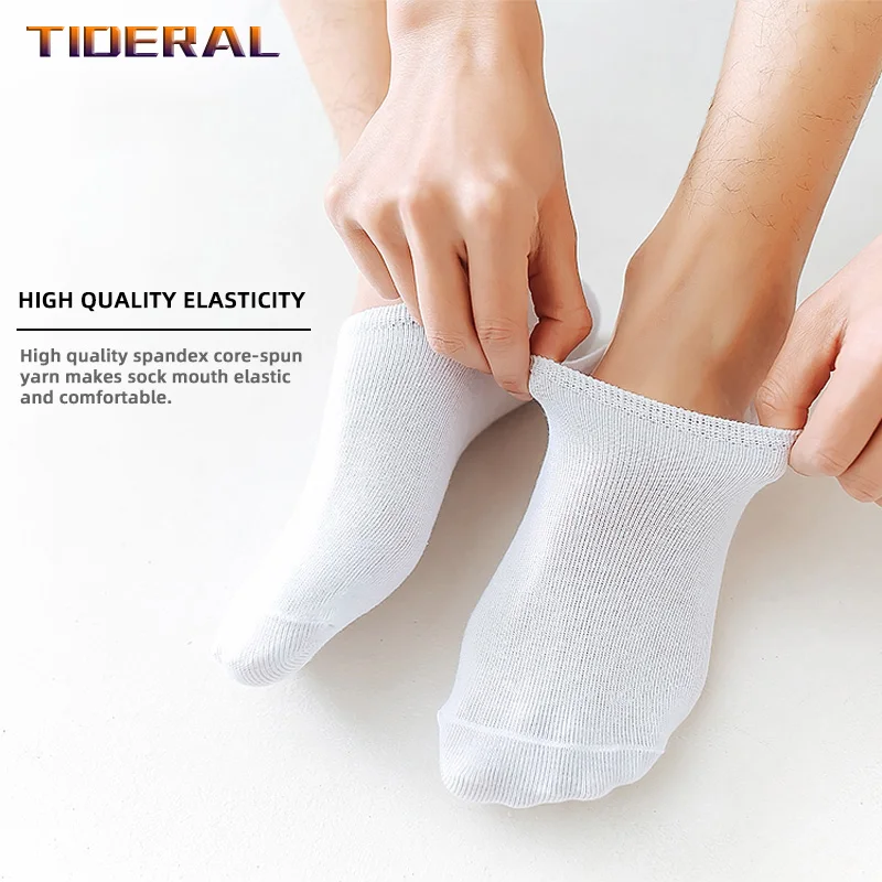 5 Pairs Men\'s Invisible Socks Slippers Cotton Silicone Non-slip Summer No-show Male Ankle Socks Casual Breathable Thin Boat Sock