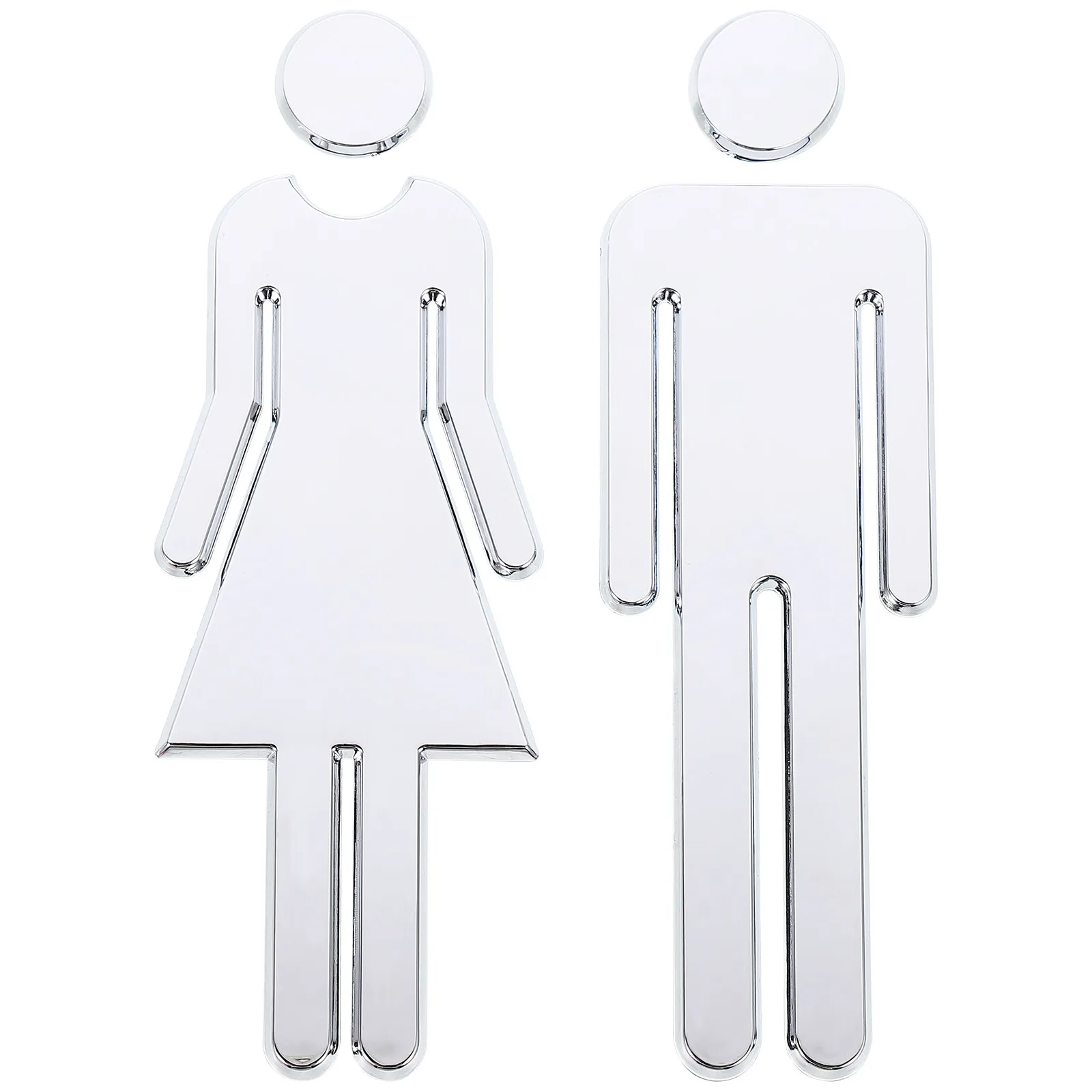 1Set Hotel Signage Creative Toilet Signs Toilet Distinguishing Signs Washroom Lavatory Restroom Sign Plate for Men Women
