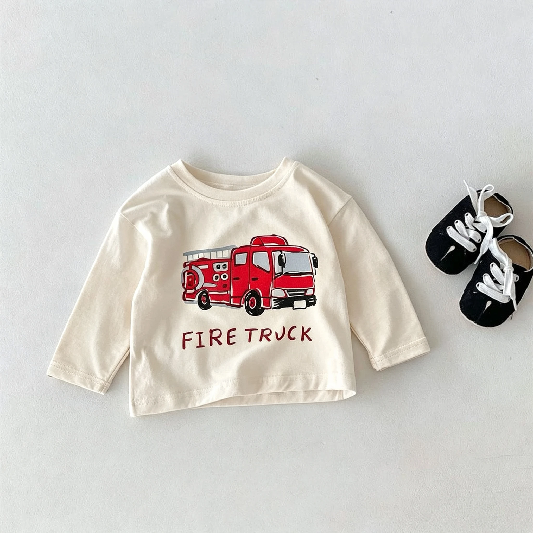 1-7 Age Children's Clothes Long Sleeve T-shirt Tops Autumn New Simple Versatile Bottoming Shirt Kids Casual Boys Base Shirts