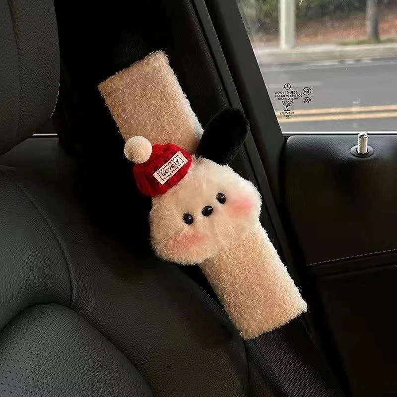 

Kawaii Pochacco Sanrio Car Seat Belt Cover Auto Seat Belt Shoulder Protector Car Interior Accessories Seat Belt Accessories