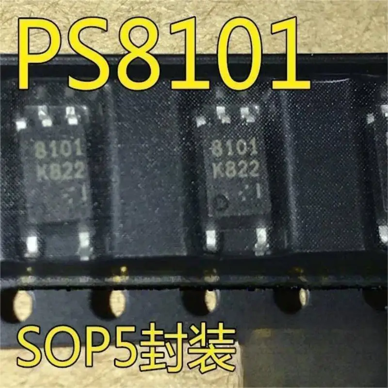 50PCS  Brand new PS8101 PS8101-F3-A screen printed 8101 SOP-5 1M high-speed optocoupler isolator