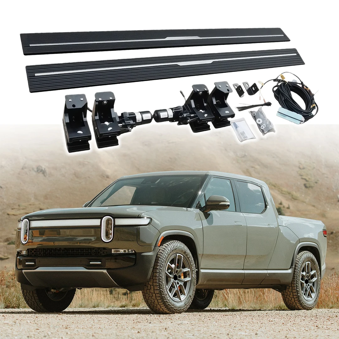 

Выдвижные электрические пороги Powerstep для Rivian R1T 2022-2025, 2026 – выдвижные подножки для пикапа