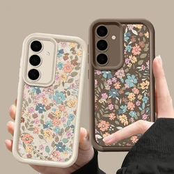 Romantic Flower Silicone Case For Samsung Galaxy A57 A37 A56 A55 A17 A27 A54 A35 A36 A14 A25 A16 A26 A15 5G Soft TPU Phone Cover