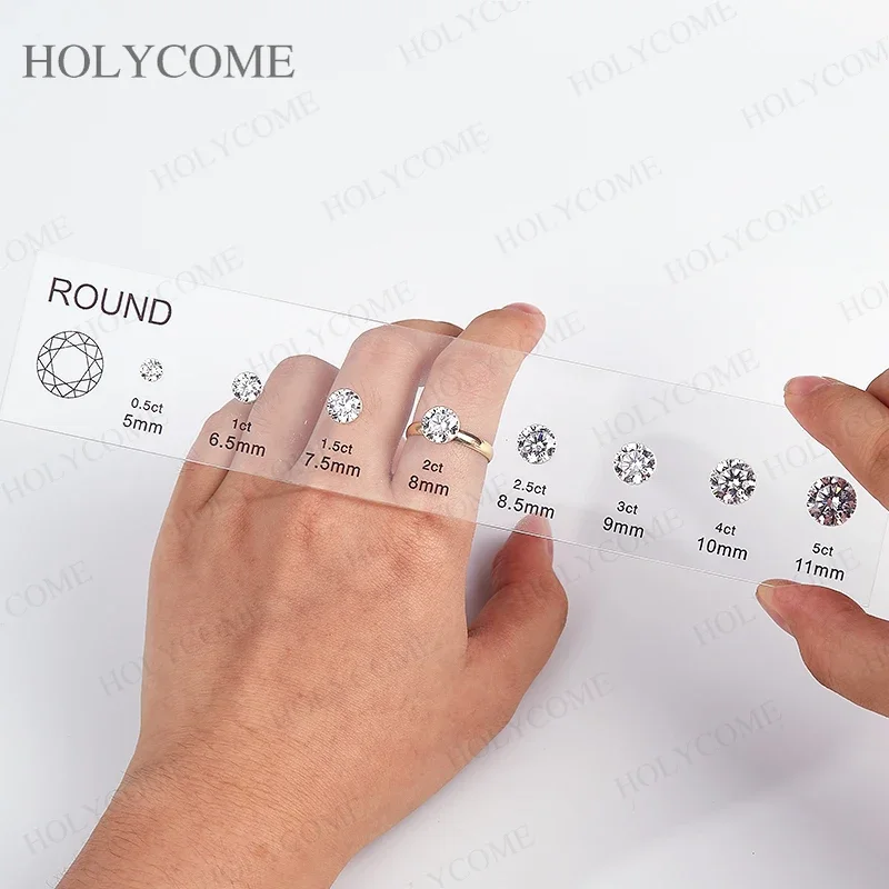 Aangepaste vergelijking grafiek kit set referentie verschillende mooie vormen edelsteen 5A zirkonia diamant karaat maten voor juwelierszaak