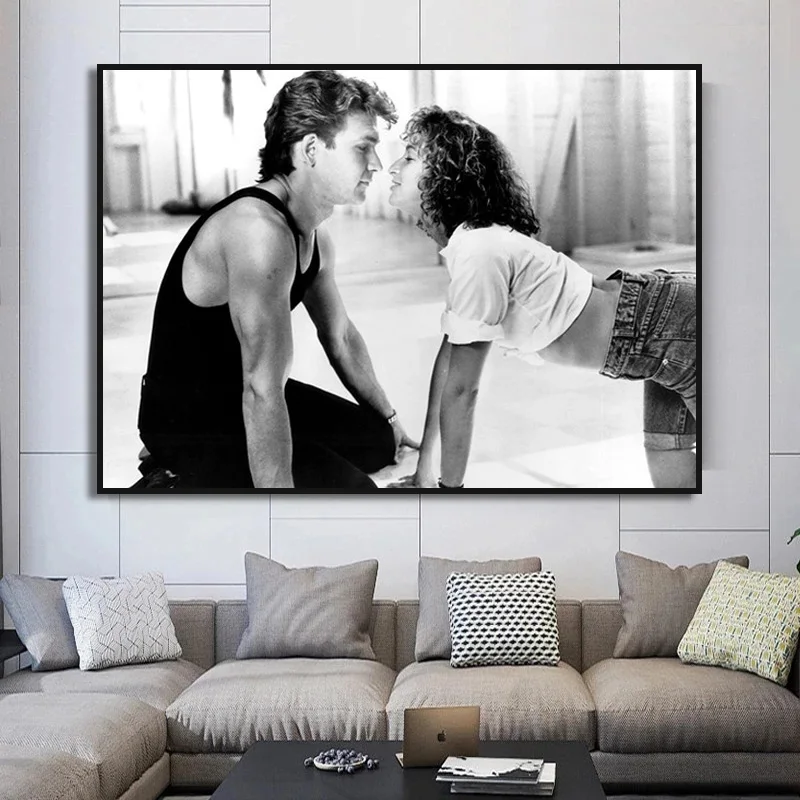 Black White Pulp Fiction Dirty Dancing Poster Classic Movie Dance Wall Art  Canvas Painting Prints for Living Room Home Decor