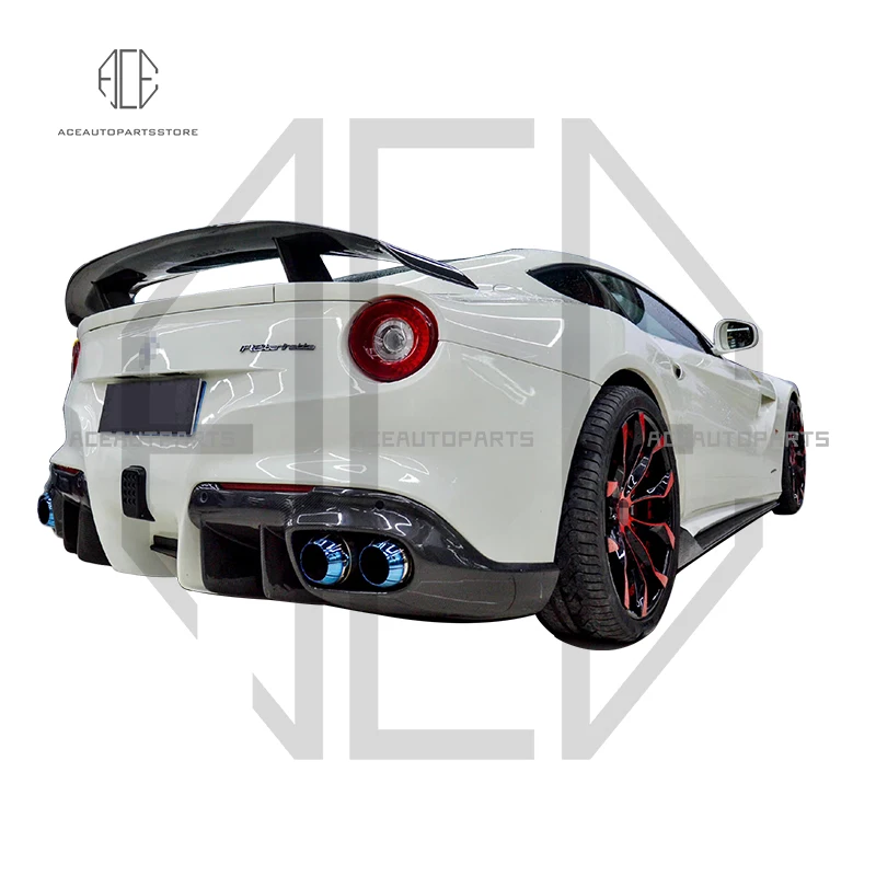 Upgrade To Novit Rosso Style Carbon Fiber Rear Trunk Spoiler Wing For Ferrari F12