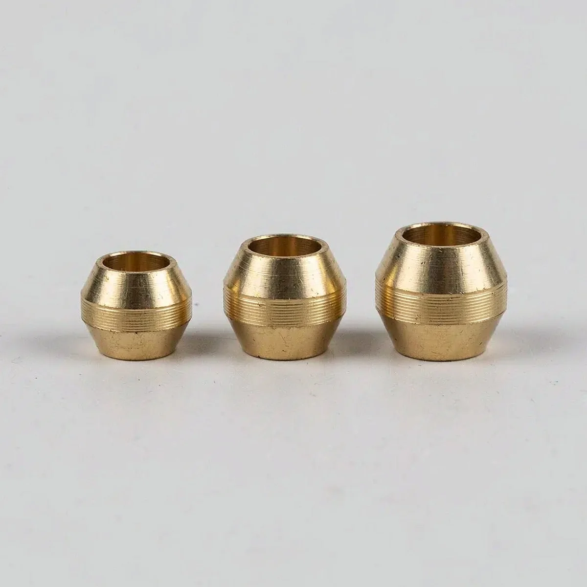 100Pcs Brass Double Taper Ferrule 4-14mm OD Compression Sleeve Seal Ring for Tube Fitting Centralized Lubrication System