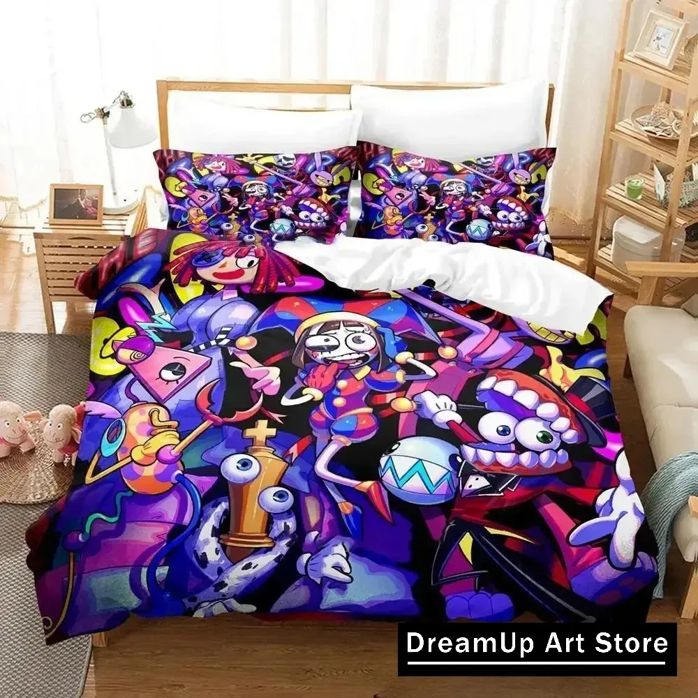 3D Print Amazing Cartoon Digital Circus Bedding Set Boys Girls Twin Queen King Size Duvet Cover Pillowcase Bed boys Adult