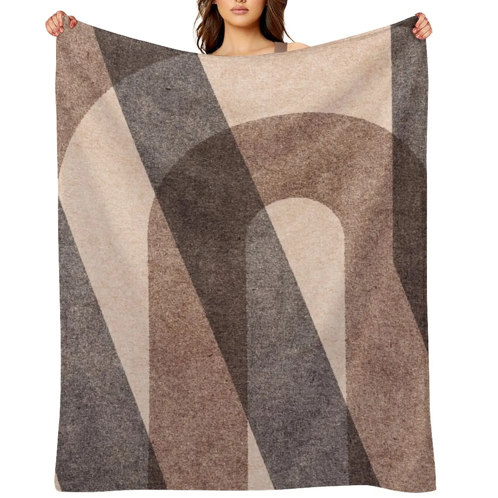 

ABSTRACT ALPHABET / Decorative N Throw Blanket decorative Single Loose Soft Plaid Blankets