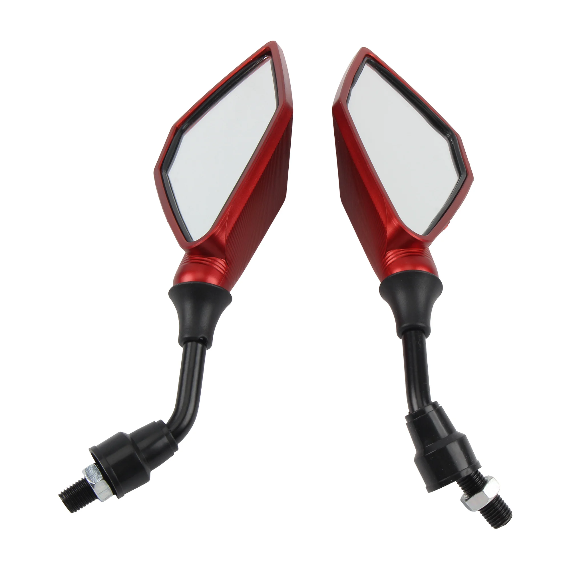 AliExpress PowerMotor 2Pcs 10MM Universal Motorcycle Rearview Mirror Wide Angle Adjustable For Scooter Electric Bike Moped ATV Modified Accessories