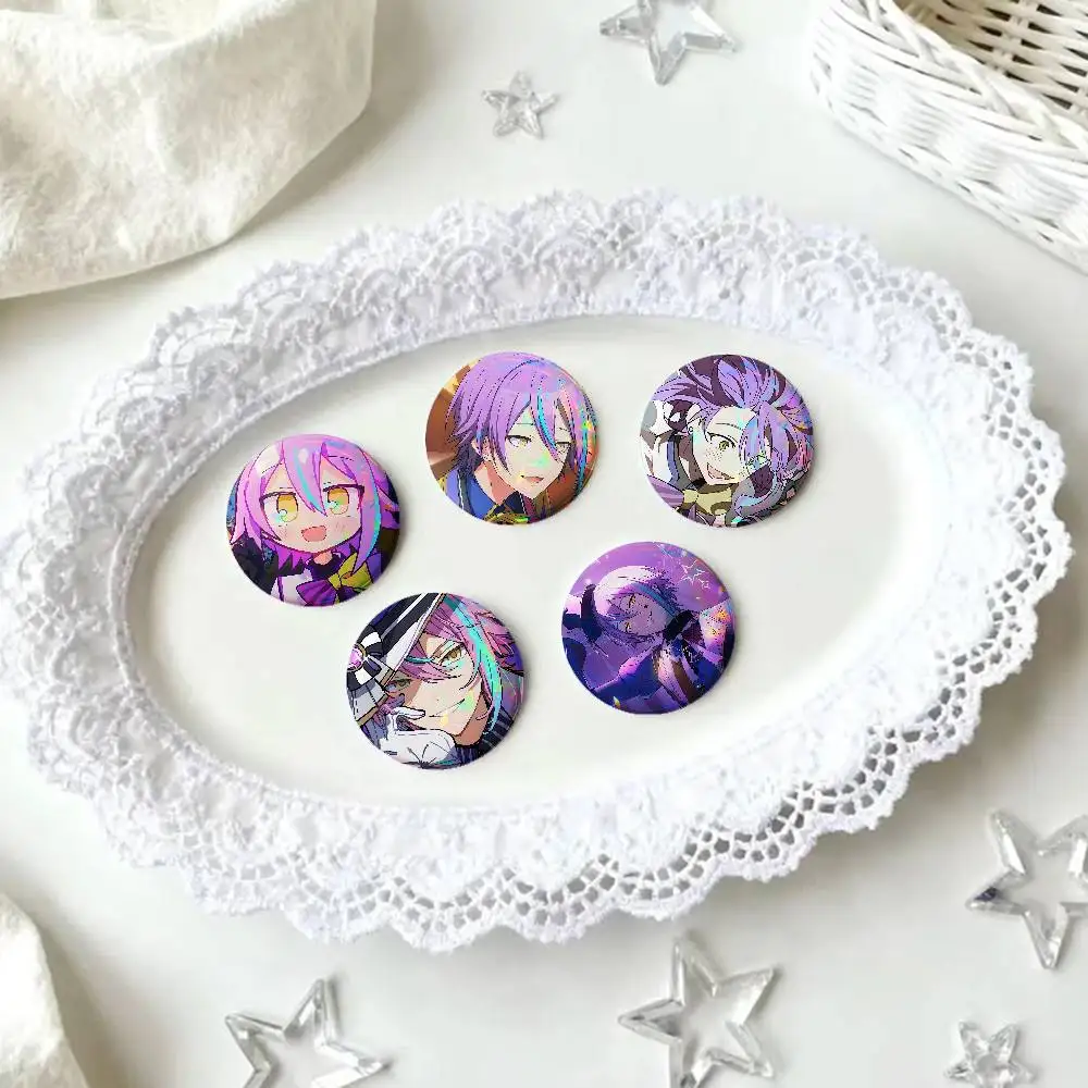 Anime Kamishiro Rui For Badge Personalized Custom Laser Reflective Badge Hologram Metal Enamel Pin Brooch Souvenir Gift