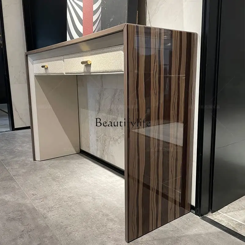 

01Italian light luxury entrance table, villa entrance cabinet, corridor end view table, decorative locker