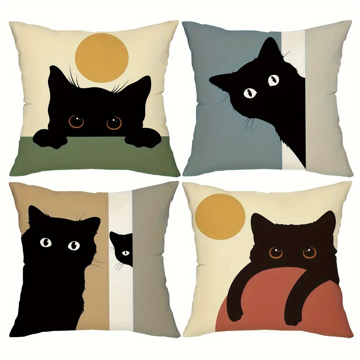 Short plush material pillowcase18x18 inches, Kitten 3D Printed Pillow Cover, Zipper, Machine Washable, Cushion Cover, Must-Have