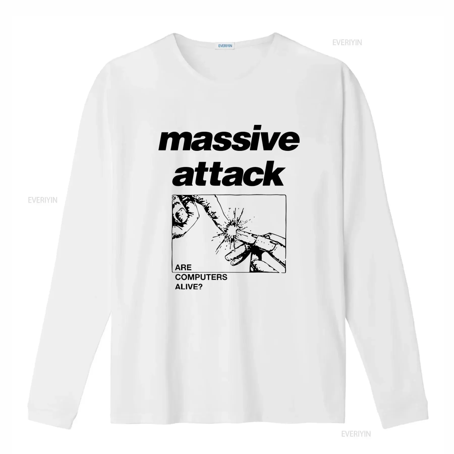 MASSIVE ATTACK Are Computers Alive Print T Shirt Available in Full Sizes from S to 5XL vintage Washed Stylish Breathable Soft