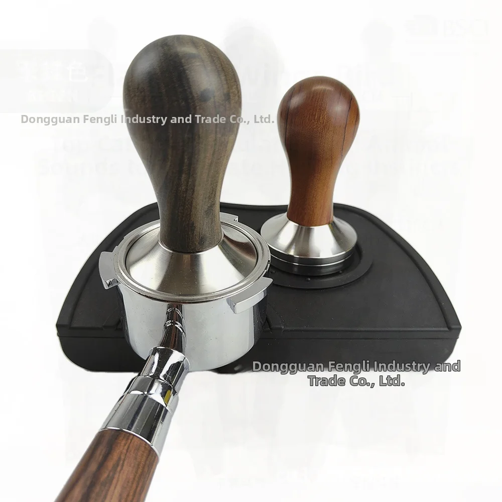 

Красный молоток для кофейного порошка из нержавеющей стали, ручка из цельного дерева, инструмент для утрамбовки кофе для бариста, офиса, домашнего использования