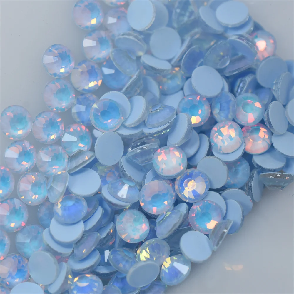 SWAGPICK verre néon lumineux Mocca opale Non correcteur Flatback Strass Lt. colle bleue sur Nail Art décoration cristal Strass gemmes