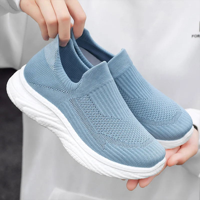Unisex 2024 Spring and Autumn New Leisure Breathable Sports Running Shoes Soft Sole Lazy Shoes Korean Style Trendy Single Shoes