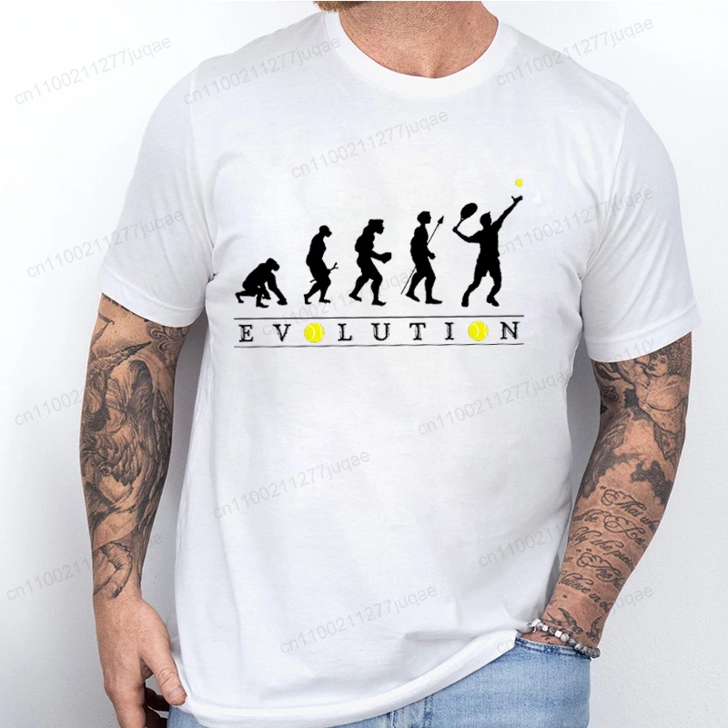 مضحك التنس تطور تي شيرت للنساء الرجال ، تطور لاعب التنس تي شيرت مضحك بلوزة مصمم تي شيرت الرجال الملابس #4