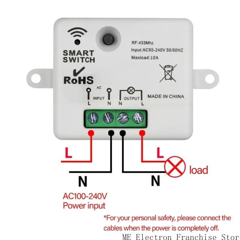 T5EA LED Switch Decoration Switch Set AC110V 220V Wireless Controls Switch للأنظمة المنزلية والزراعية