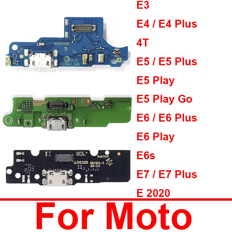 USB Charging Dock Board For Mototrola Moto E3 E4 E4T E5 Play E5 Plus E6 E6 Plus E6 Play E6S E7Plus E 2020 USB Port Charger Board