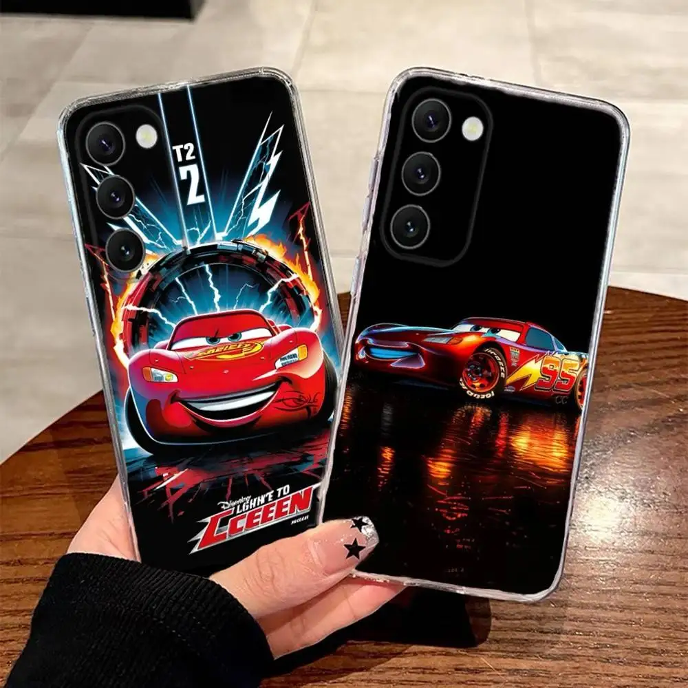 

Cars M-McQueen Phone Case For Samsung S30,23,21,22,20 FE lite,S10,9,PIus Note20ultra Soft Transparent