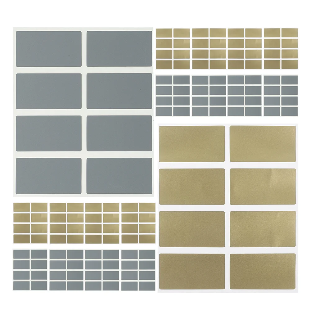 

200Pcs DIY Scratch Off Cards Gold Rectangular Birthday Surprise Scratch Off Stickers Self Adhesive Labels Scratching Labels