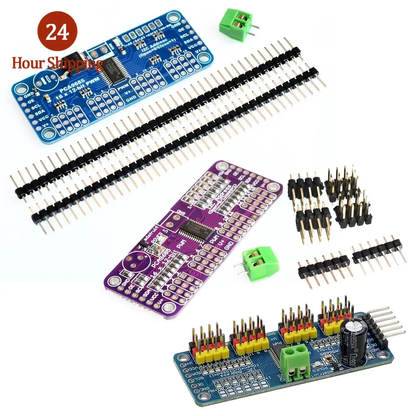 PCA9685PW 16 Channel 12-bit PWM/Servo Driver-I2C interface PCA9685 module for Raspberry pi shield module servo shield