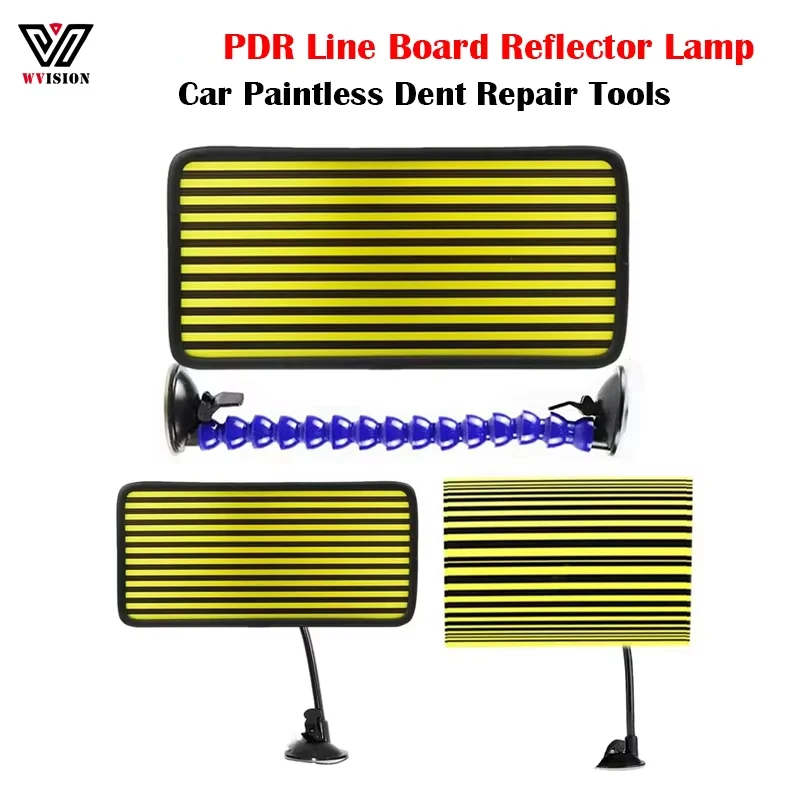 PDR Reflector Lamp Stripe Line Board Adjustment Light Car Body Paintless Dent Repair Remove Tool Wire Light Pump Suction Cup