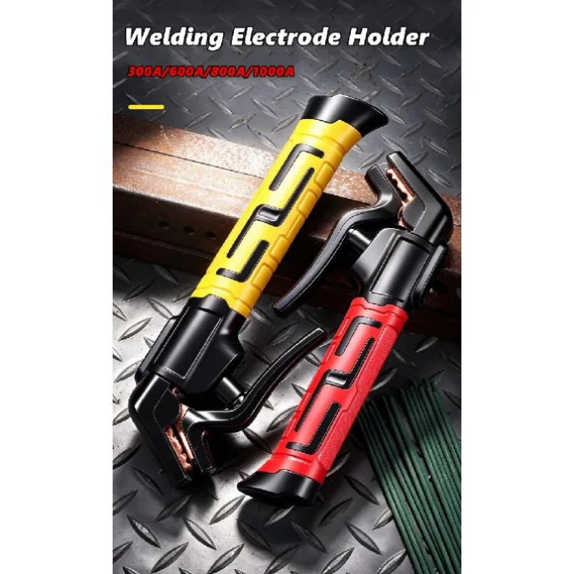 Welding Electrode Holder 300A/600A/800A/1000A Copper Heavy Duty Jaw Holding Pliers Electrode Clamp of Welding Machine ARC Welder