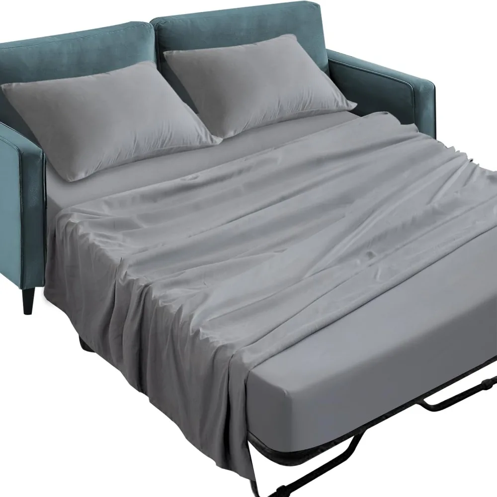 

Простыни для дивана размера Queen, комплект из 4 предметов с глубокими карманами, ультрамягкое и дышащее постельное белье