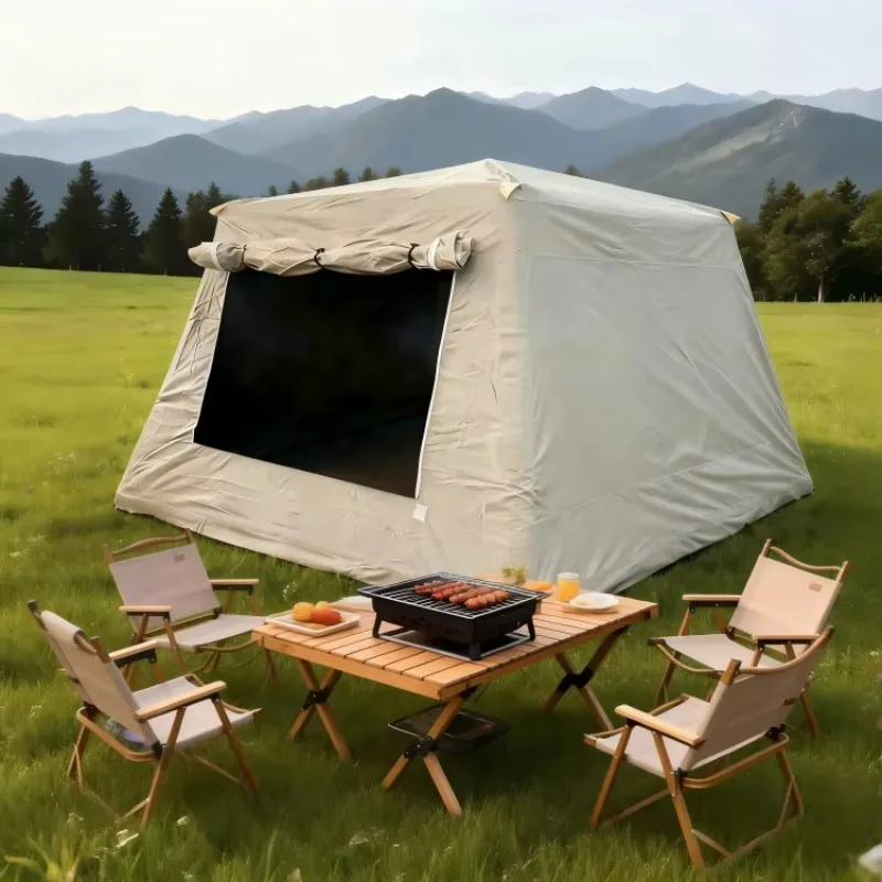 Portable Waterproof Oxford Cloth Four Seasons Outdoor Camping Inflatable Thick Tent Heat Sealed Double Seam Closed Electric