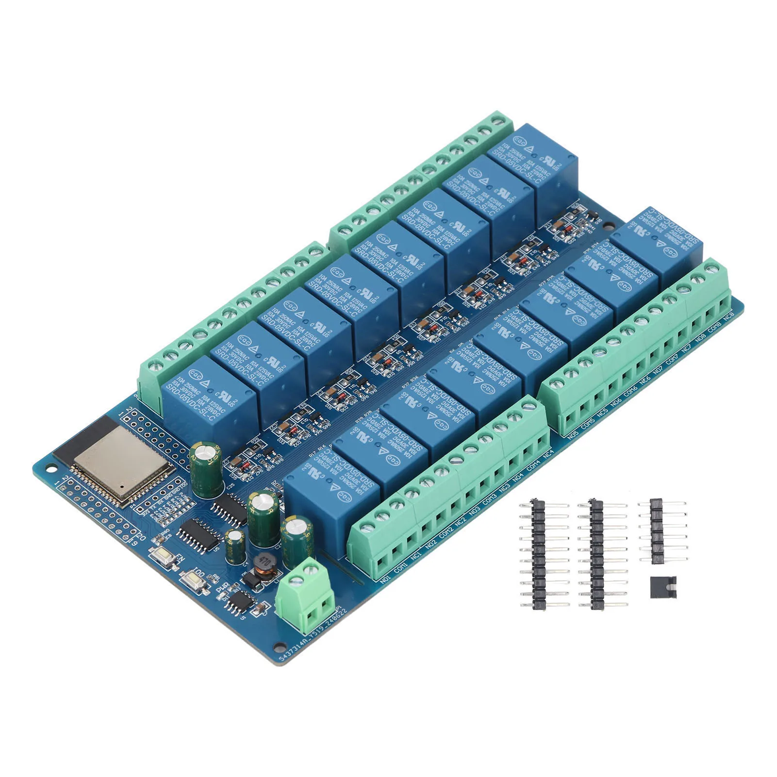 16 Channel Relay Module Board for ESP32-WROOM Relay Development Board for Smart Home DC5-12V