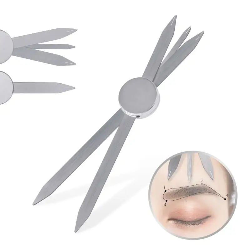 Silver/Gold/Black Microblading Balance Compass Ruler Tattoo Positioning Ruler Eyebrow Design Golden Ratio Ruler Tattoo Tool