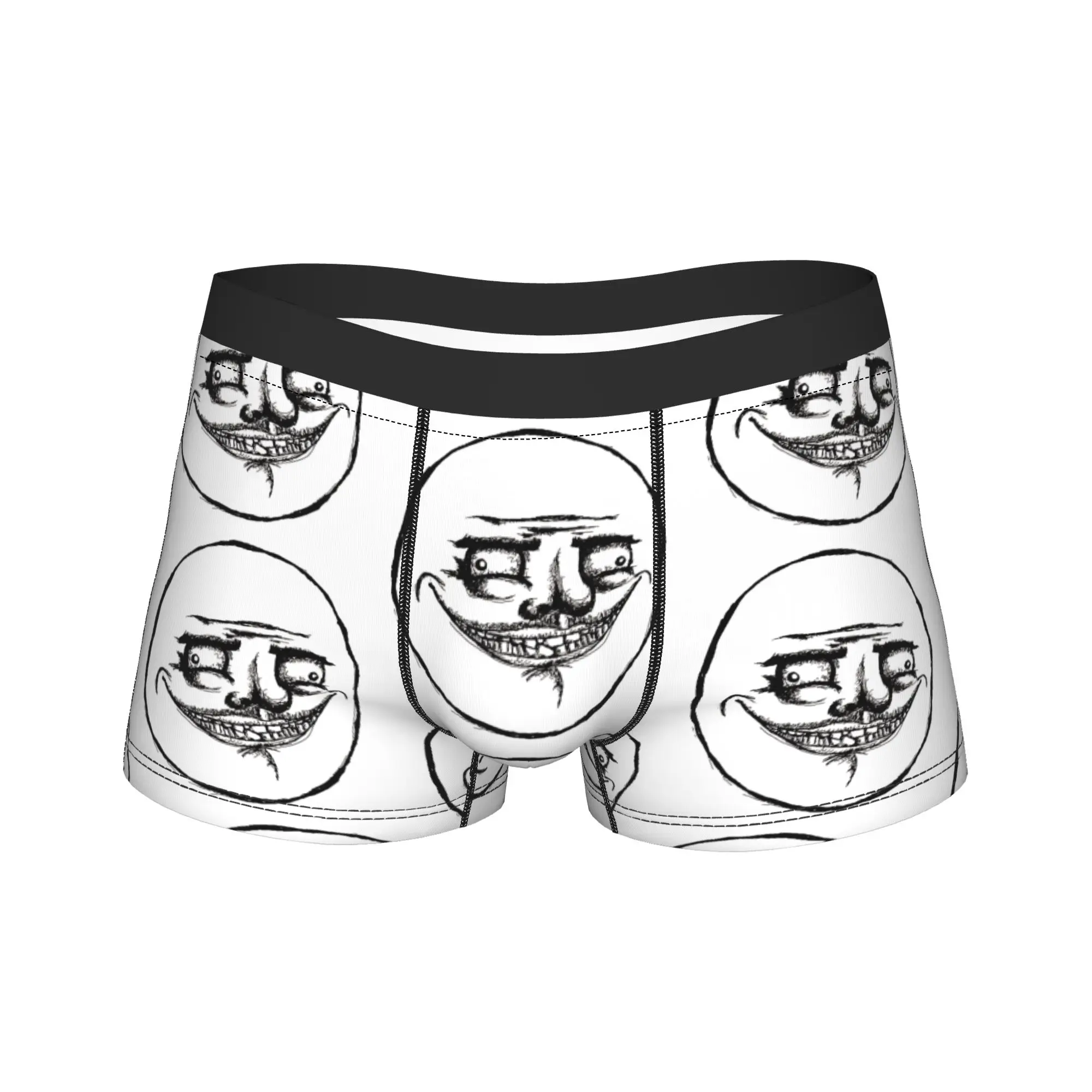 Rage Comic Trollfac Underwear Crazy  Man Panties Design Comfortable Trunk Hot Sale Boxer Brief Plus Size