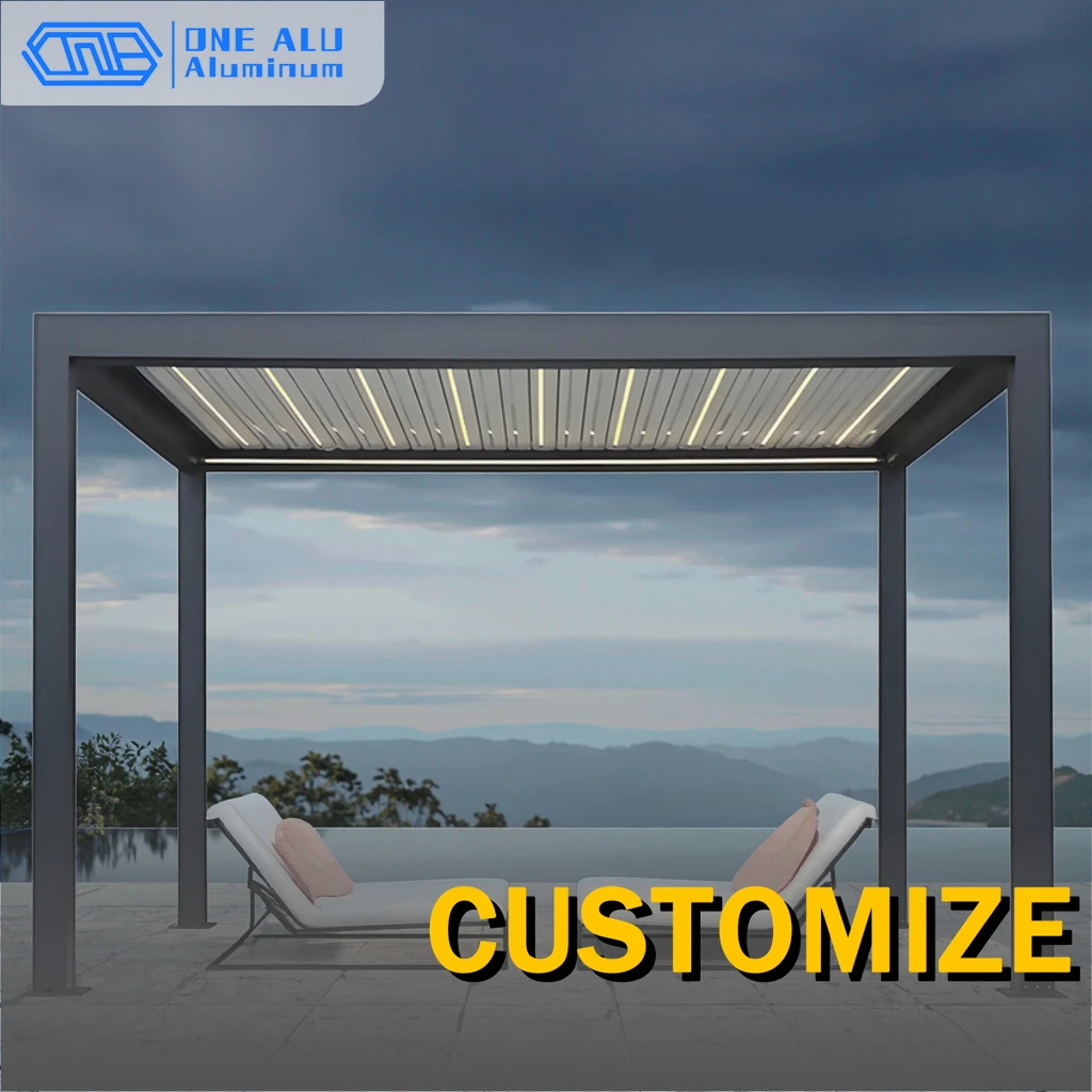 Customized Modern Pergolas Eco-Friendly Aluminum with Metal Plastic or Alloy Frames for Weddings Camping