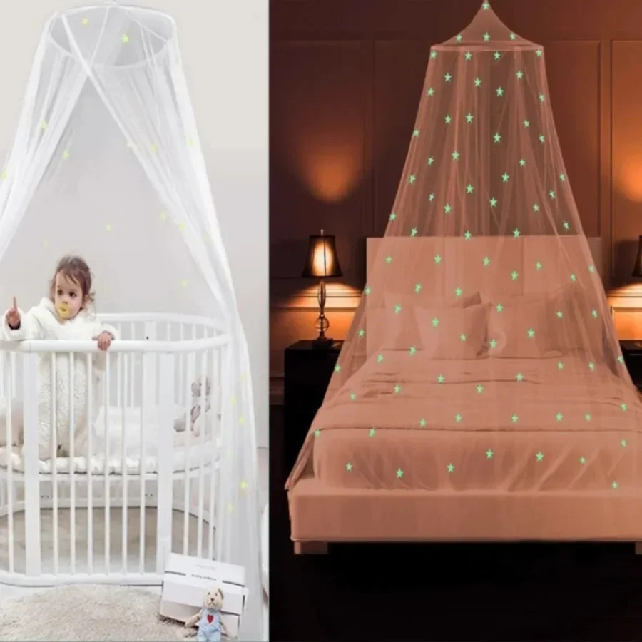 Bed Star Night Light Mosquito Nets Canopies Mosquito Net For Kids Mosquito Net Tent Bedroom Kids Bed Supplies Home Textiles