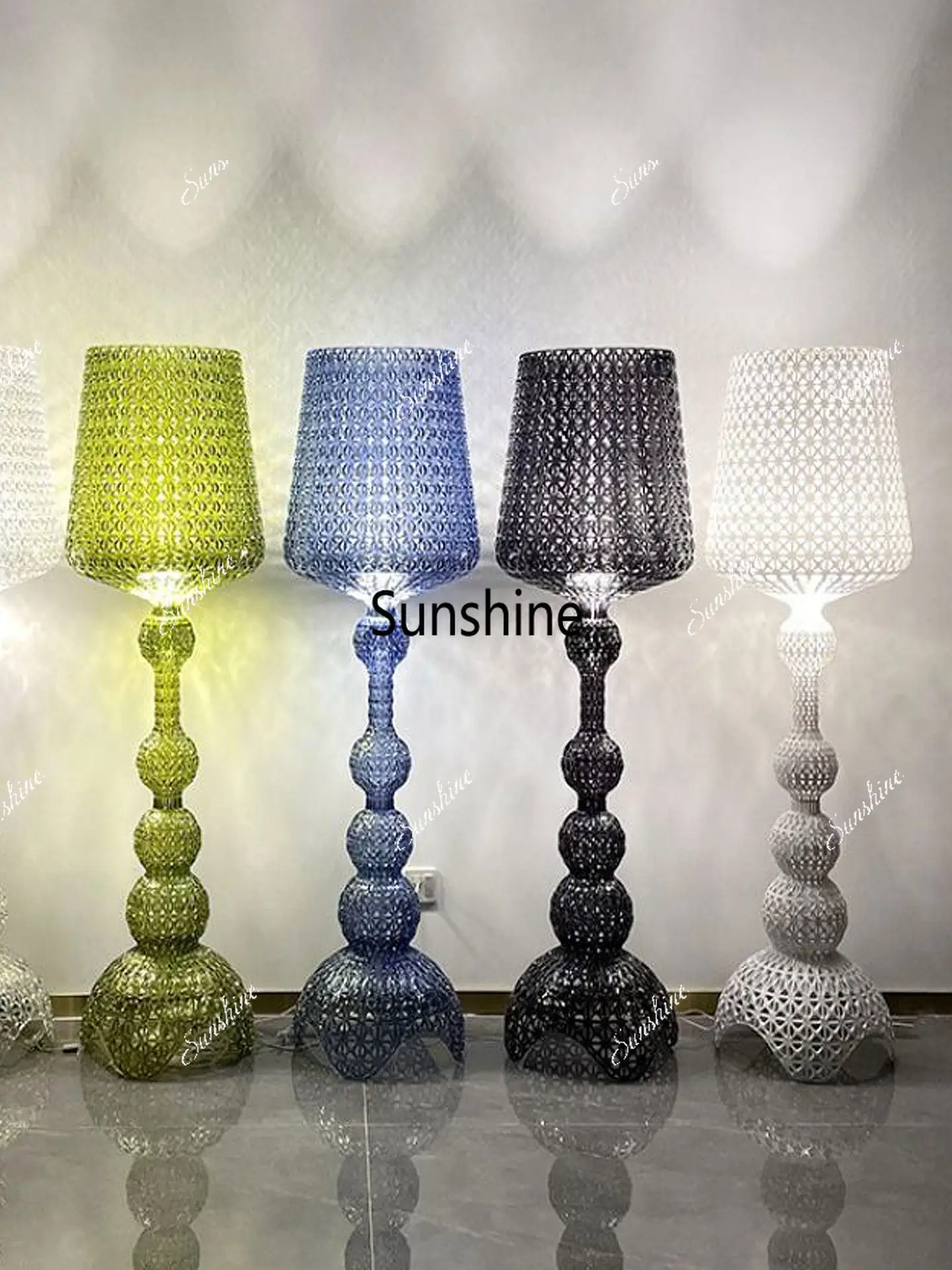 Italian hollow floor lamp living room study bedroom wine glass lamp