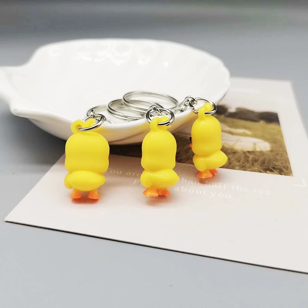 Mini Little Yellow Duck Little Duck Cute Key Chain Key Rings Keychain Pendant