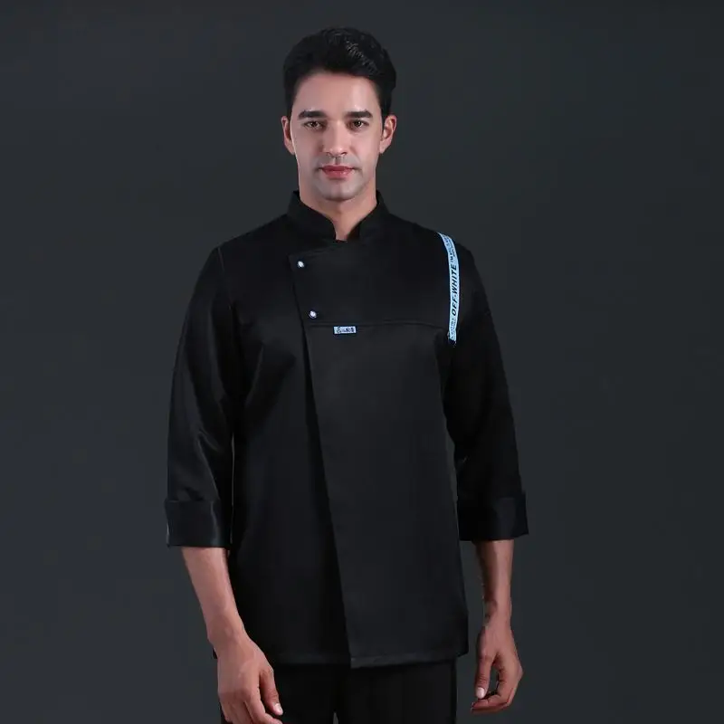 Chaqueta de Chef para hombre, camisa de cocina de Hotel, Catering, ropa de cocina, monos de cocinero, panadería, camarero, uniforme de manga larga