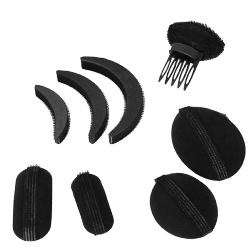 Leve cabelo Bump Clips, Prático Styling Insert Braid Tool para namoro, inserções pretas, 8pcs por conjunto