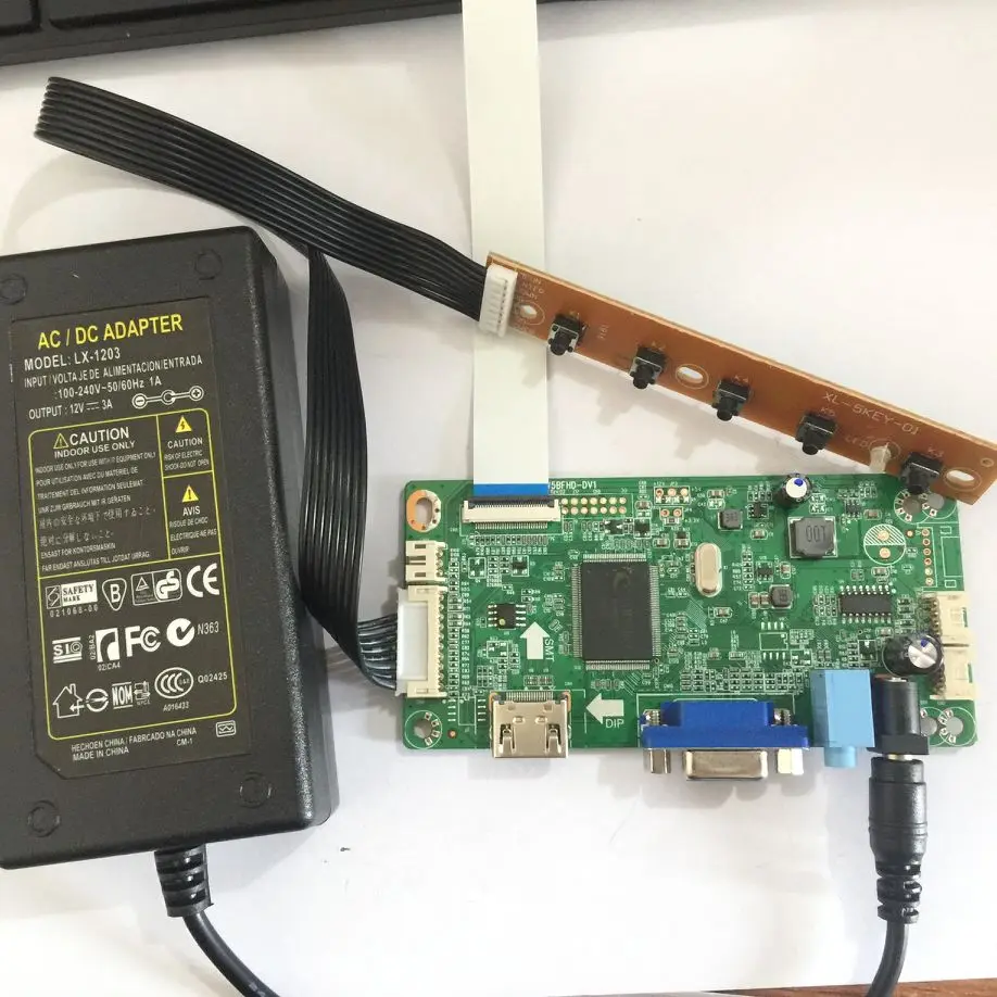 

Плата драйвера с HDMI / VGA на EDP HD ЖК-дисплей 10,1-17,3 дюйма универсальная материнская плата 1080p 30Pin eDP управления B156HTN03.8 DIY дисплей