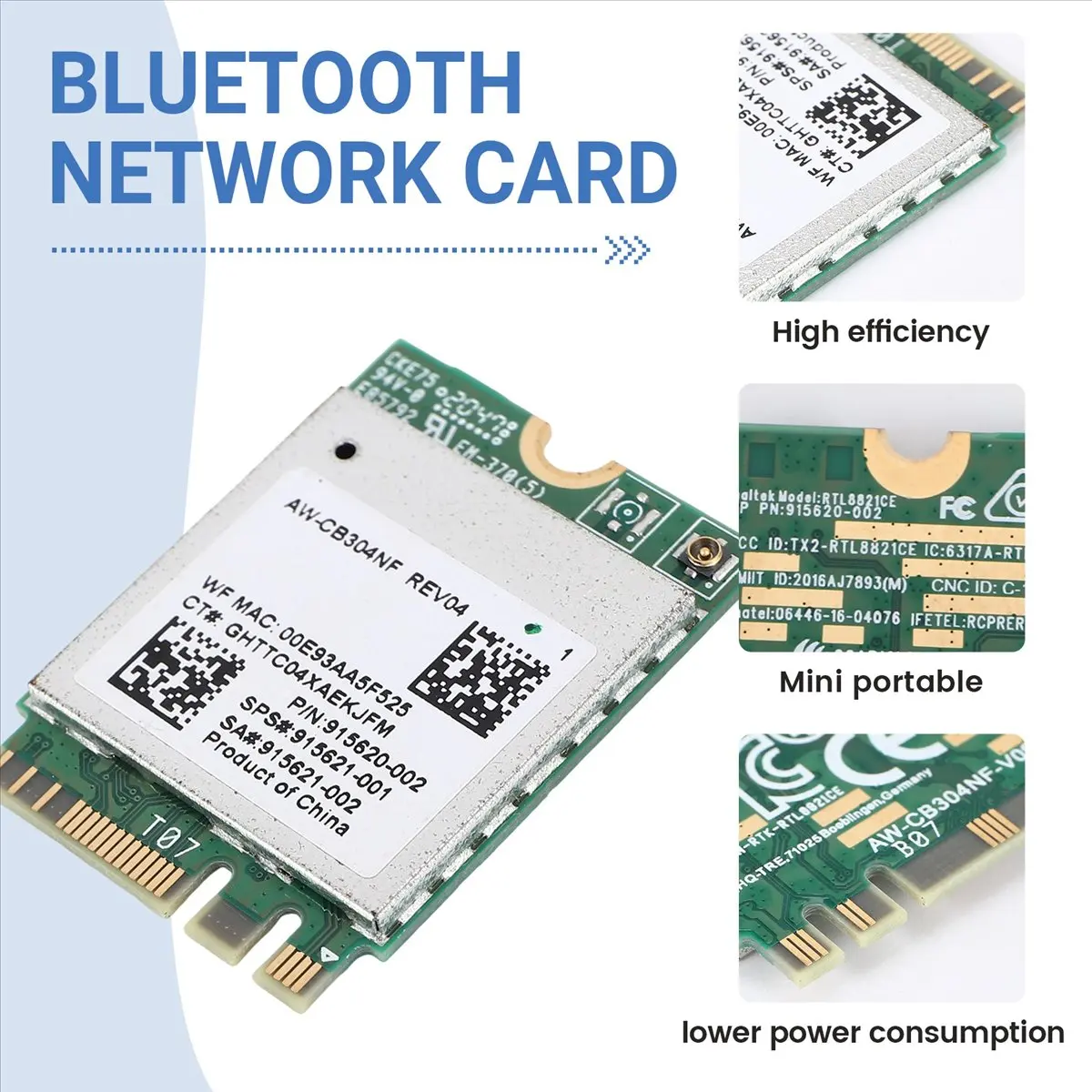 (A26M) AW-CB304NF RTL8821CE Беспроводная сетевая карта 2.4G/5G, двухдиапазонная, Bluetooth 4.2, 433 Мбит/с, 802.11AC, для ноутбуков и IP-камер