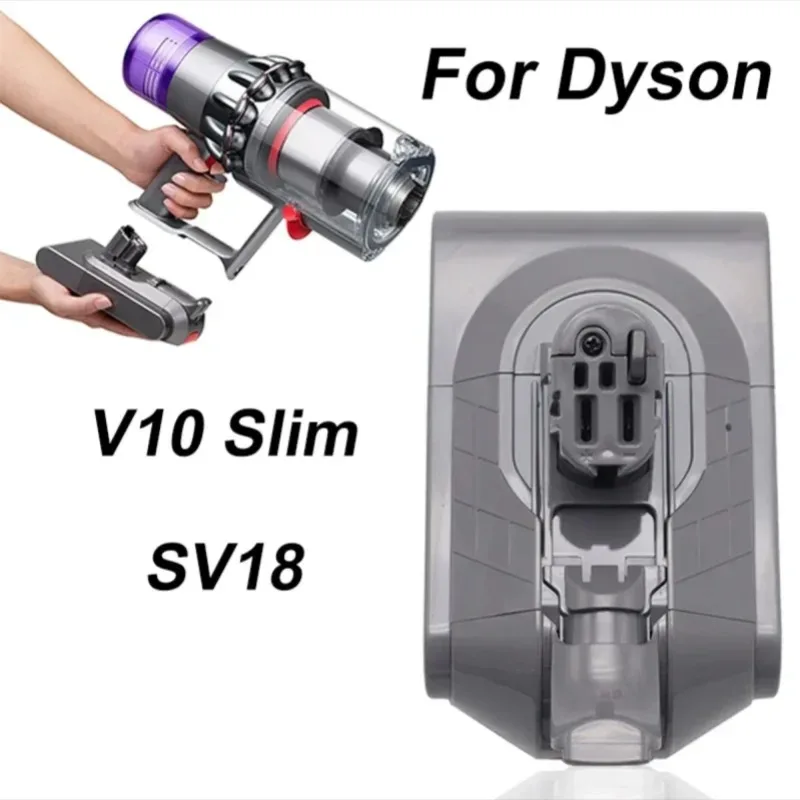

18V For Dyson V10 Slim Digital Fluffy Extra SV18 12800mAh Rechargeable Li-ion Battery Pack Vacuum Cleaner Replacement battery