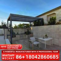 Waterproof Aluminium Louvre Roof Awning Outdoor Gazebo Patio Cover Canopy for Garden Backyard Balcony Innovative Stylish Design