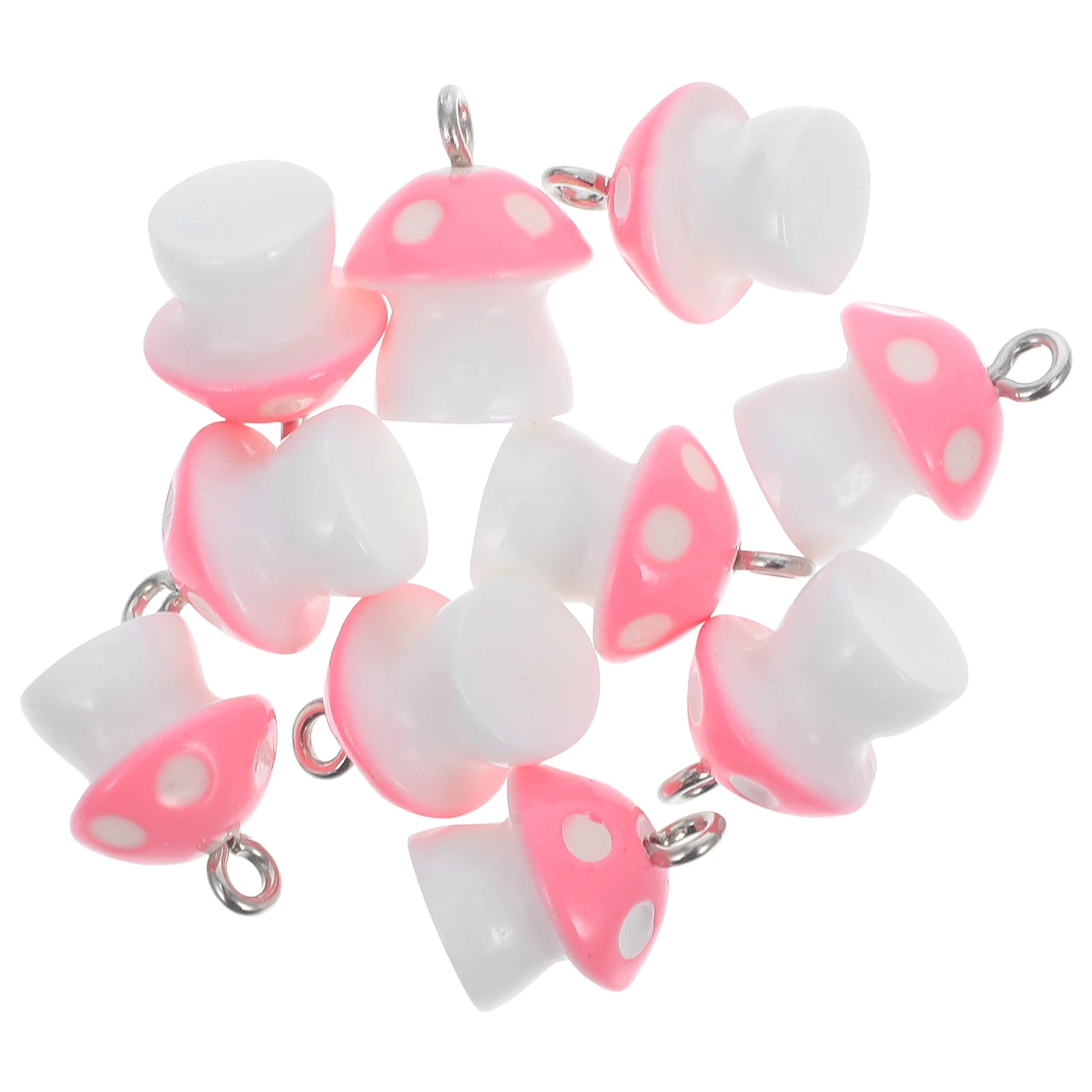 

10 Pcs Mini Mushroom Jewelry Style Shape Charms Trendy Mushrooms Bulk Resin Pendant Necklace Baby