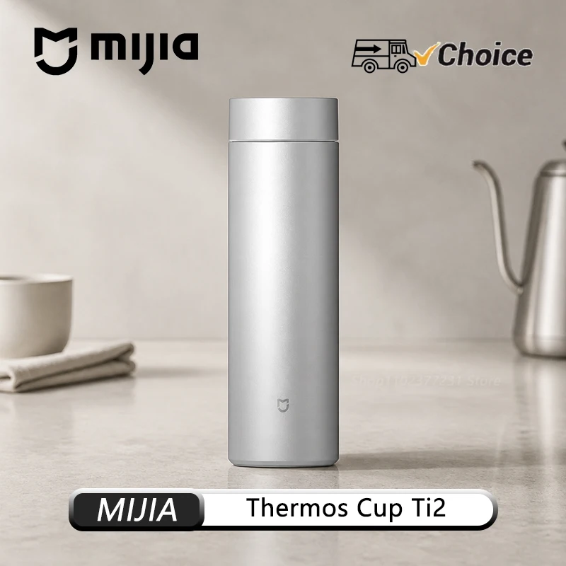 Mijia Smart Thermos Vacuum Flask Ti 2 Pure Titanium Material 6h Keep Warm Medical Material Mijia Portable Drink Thermos Cup NEW