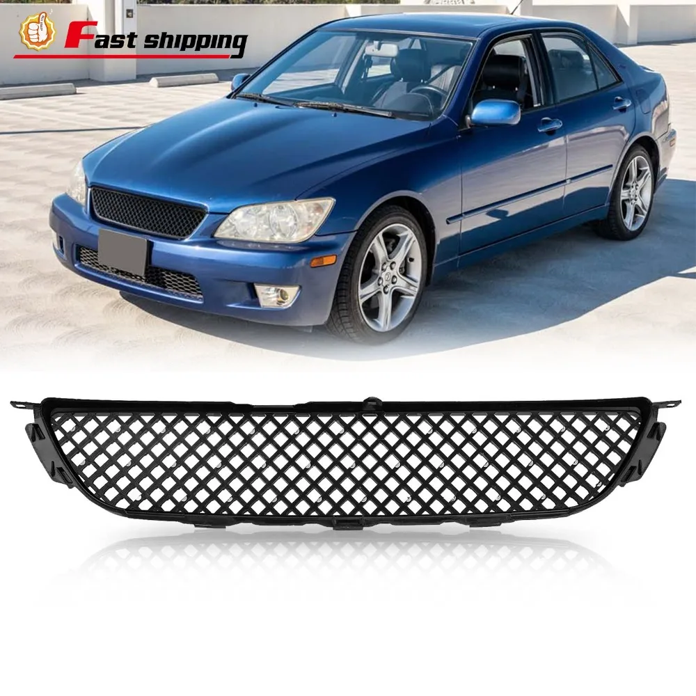 

Fits 2001-2005 LEXUS IS300 Glossy Black ABS Front Grill Hood Mesh Grille 01-05